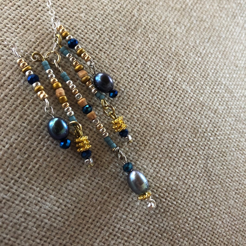 Southwestern Waterfall Long Necklace